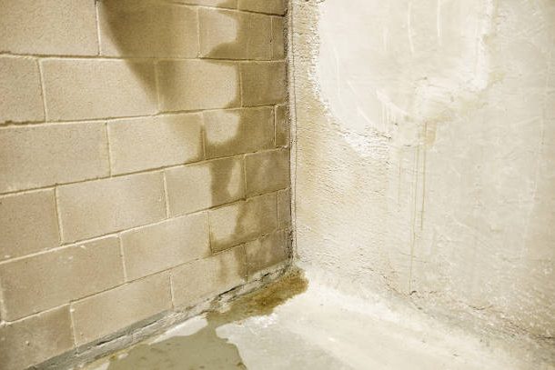 Vochtige muur Vochtige muur in kelder